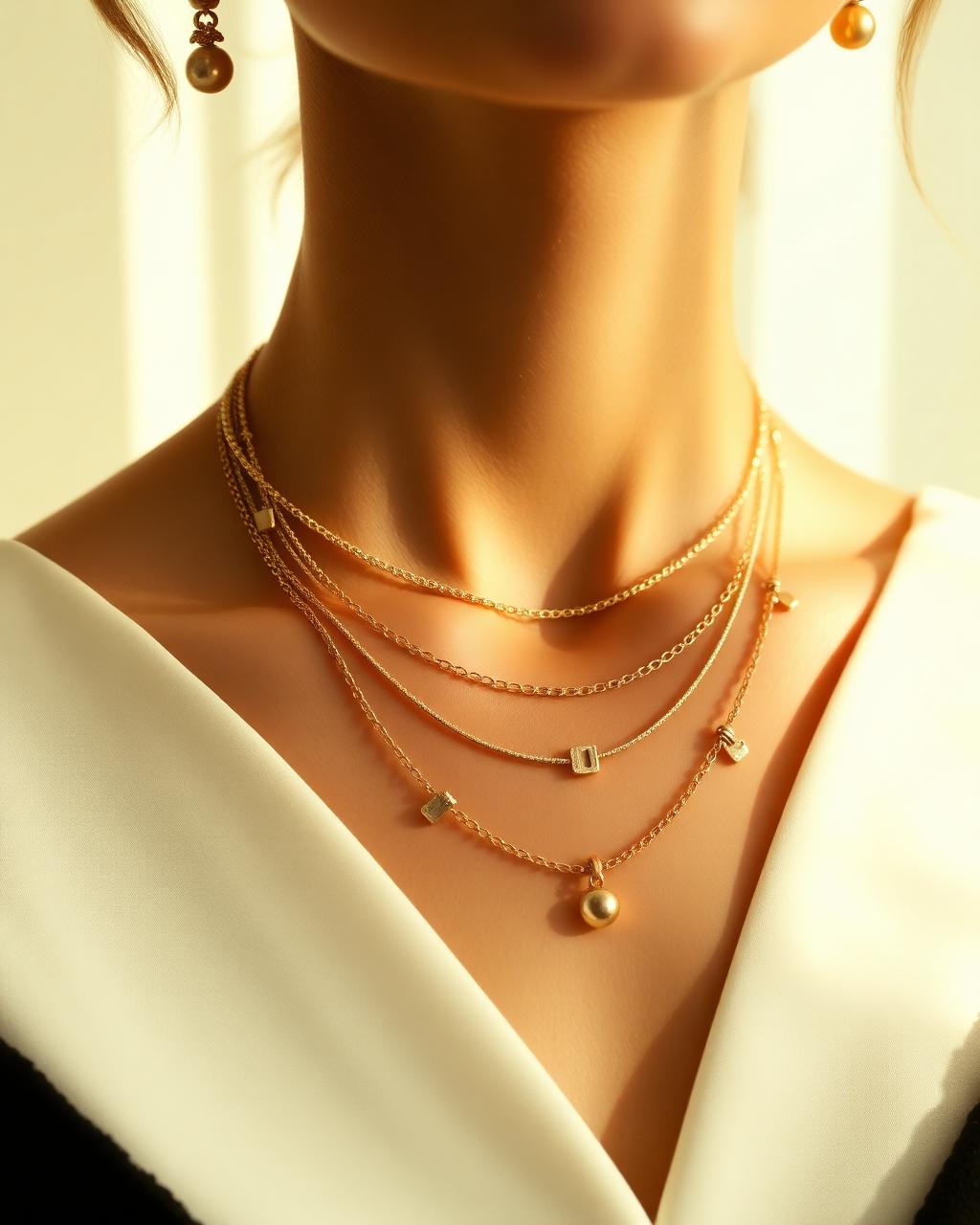 Festive jewellery styled on natural wood